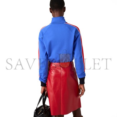 MIU MIU TECHNICAL YARN ZIPPER SWEATSHIRT MMF00V